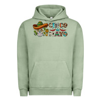 Pigment Oil Green cinco de mayo skull Urban Hoodie - BarkalooDesign