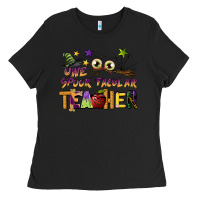 Black one spook tacular teacher Ladies Tee - BarkalooDesign