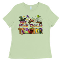 Matcha one spook tacular teacher Ladies Tee - BarkalooDesign
