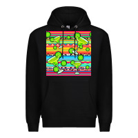 Black margarita serape seamless pattern Premium Hoodie - BundleAndBundleShop