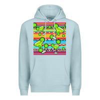 Blue Mist margarita serape seamless pattern Premium Hoodie - BundleAndBundleShop