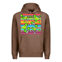 Chestnut margarita serape seamless pattern Premium Hoodie - BundleAndBundleShop