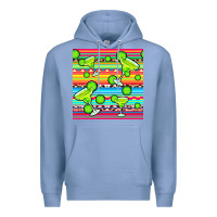Colony Blue margarita serape seamless pattern Premium Hoodie - BundleAndBundleShop
