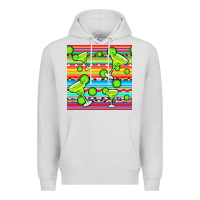 Dove Grey margarita serape seamless pattern Premium Hoodie - BundleAndBundleShop