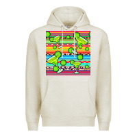 Oatmeal Heather margarita serape seamless pattern Premium Hoodie - BundleAndBundleShop