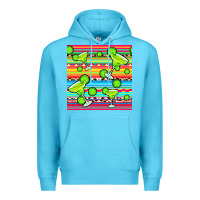 Ocean Blue margarita serape seamless pattern Premium Hoodie - BundleAndBundleShop