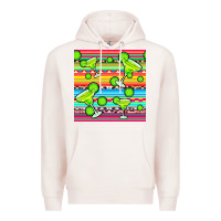 Pale Pink margarita serape seamless pattern Premium Hoodie - BundleAndBundleShop