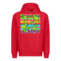 Red margarita serape seamless pattern Premium Hoodie - BundleAndBundleShop