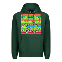 Sports Green margarita serape seamless pattern Premium Hoodie - BundleAndBundleShop