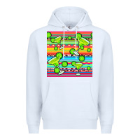 White margarita serape seamless pattern Premium Hoodie - BundleAndBundleShop