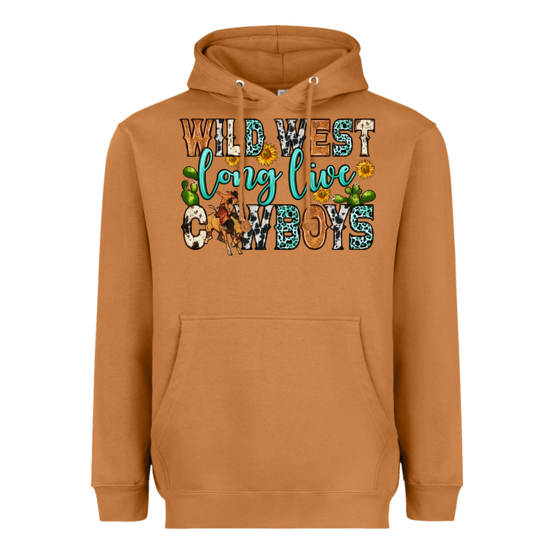 Wild West Long Live Cowboys Heavyweight Hoodie by Zillion Design Studio | Teevron