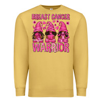 Antique Gold Breast Cancer Warrior Afro Gnomes Premium Sweatshirt - texasbilliewilder