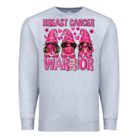 Heather Grey Breast Cancer Warrior Afro Gnomes Premium Sweatshirt - texasbilliewilder