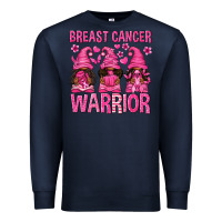 Navy Breast Cancer Warrior Afro Gnomes Premium Sweatshirt - texasbilliewilder