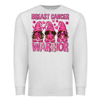 Oatmeal Heather Breast Cancer Warrior Afro Gnomes Premium Sweatshirt - texasbilliewilder