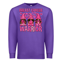 Purple Breast Cancer Warrior Afro Gnomes Premium Sweatshirt - texasbilliewilder