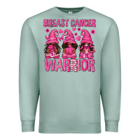 Seafoam Breast Cancer Warrior Afro Gnomes Premium Sweatshirt - texasbilliewilder