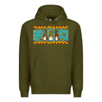 Army Green coffee gnomes Premium Hoodie - Artiststas