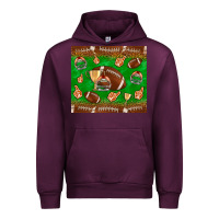 Mauve Wine football leopard Urban Hoodie - NancyCooperArtShop