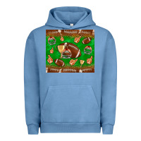 Pigment Pebble Blue football leopard Urban Hoodie - NancyCooperArtShop