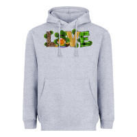 Heather Grey st patricks day gnomes shamrock horseshoes love Heavyweight Hoodie - RanaPortraitStore