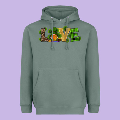 St Patricks Day Gnomes Shamrock Horseshoes Love Heavyweight Hoodie Designed By Ranaportraitstore