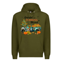 Army Green grateful thankful blessed Premium Hoodie - JahusDesignShop
