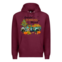 Burgundy grateful thankful blessed Premium Hoodie - JahusDesignShop