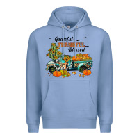 Colony Blue grateful thankful blessed Premium Hoodie - JahusDesignShop