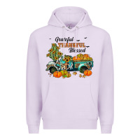 Lilac grateful thankful blessed Premium Hoodie - JahusDesignShop
