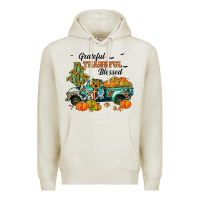 Oatmeal Heather grateful thankful blessed Premium Hoodie - JahusDesignShop