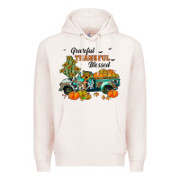 Pale Pink grateful thankful blessed Premium Hoodie - JahusDesignShop