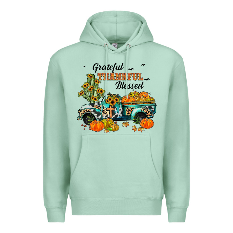 Grateful Thankful Blessed Premium Hoodie by JahusDesignShop | Teevron