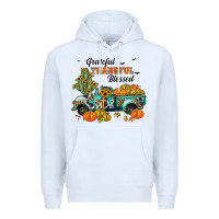 White grateful thankful blessed Premium Hoodie - JahusDesignShop