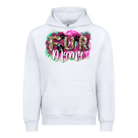 White fur mama Urban Hoodie - NancyCooperArtShop
