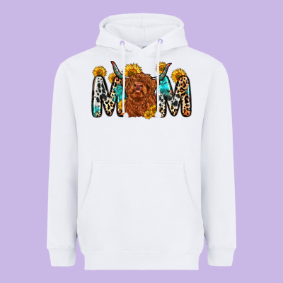 Mom Cow Heavyweight Hoodie Designed By Zillion Design Studio