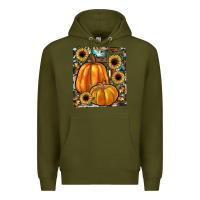 Army Green sunflowers, pumpkin, cowhide, serape Premium Hoodie - JahusDesignShop