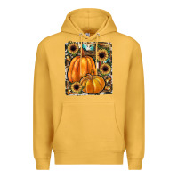 Mustard sunflowers, pumpkin, cowhide, serape Premium Hoodie - JahusDesignShop