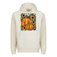 Oatmeal Heather sunflowers, pumpkin, cowhide, serape Premium Hoodie - JahusDesignShop