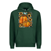 Sports Green sunflowers, pumpkin, cowhide, serape Premium Hoodie - JahusDesignShop