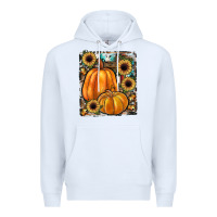 White sunflowers, pumpkin, cowhide, serape Premium Hoodie - JahusDesignShop