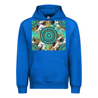 Cobalt gemstone leopard cowhide Urban Hoodie - NancyCooperArtShop