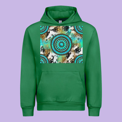 Gemstone Leopard Cowhide Urban Hoodie Designed By Nancycooperartshop