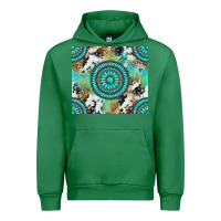 Emerald gemstone leopard cowhide Urban Hoodie - NancyCooperArtShop