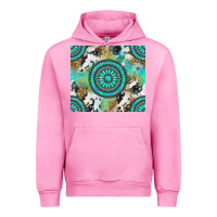 Fuchsia Pink gemstone leopard cowhide Urban Hoodie - NancyCooperArtShop
