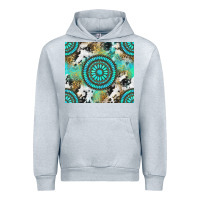Heather Grey gemstone leopard cowhide Urban Hoodie - NancyCooperArtShop