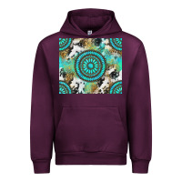 Mauve Wine gemstone leopard cowhide Urban Hoodie - NancyCooperArtShop