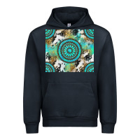 Navy gemstone leopard cowhide Urban Hoodie - NancyCooperArtShop