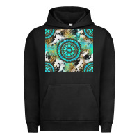 Pigment Black gemstone leopard cowhide Urban Hoodie - NancyCooperArtShop