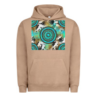 Pigment Burro gemstone leopard cowhide Urban Hoodie - NancyCooperArtShop